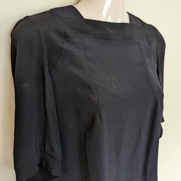 Marni square neck silk blend blouse short sleeve 38 small - Picture 2 of 15